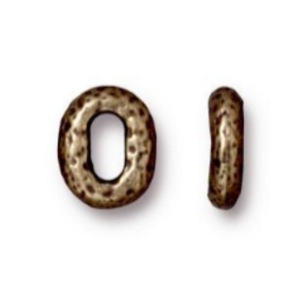 Tierracast Distressed Oval Bead, TierraCast Brass Ox