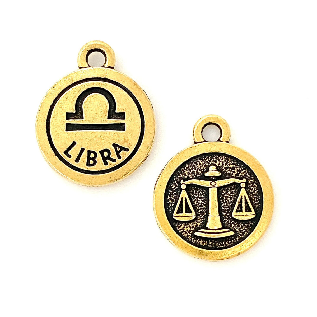 TierraCast Libra Charm, Antique Gold
