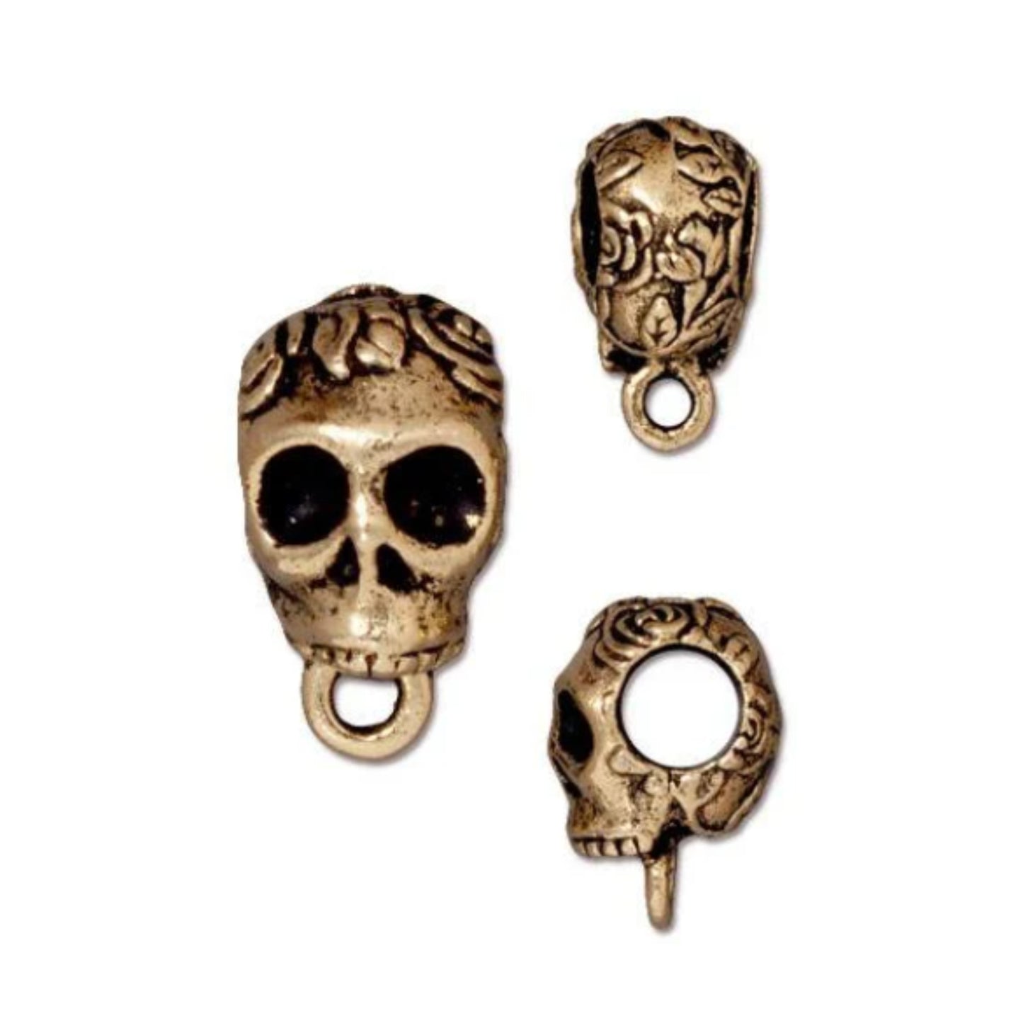 TierraCast Skull Bail, Antique Gold