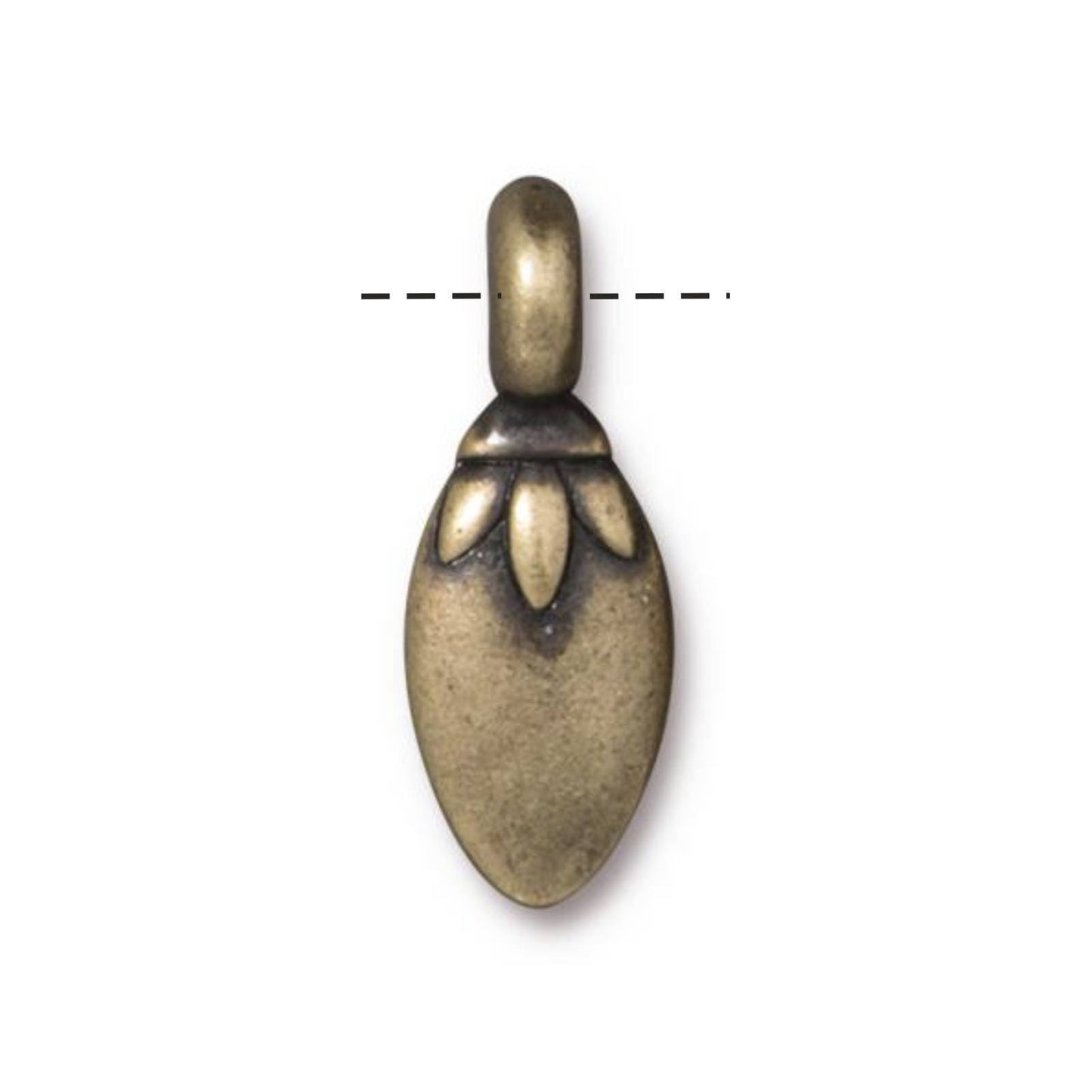 TierraCast Lotus Petal Spacer Bead, Brass Ox