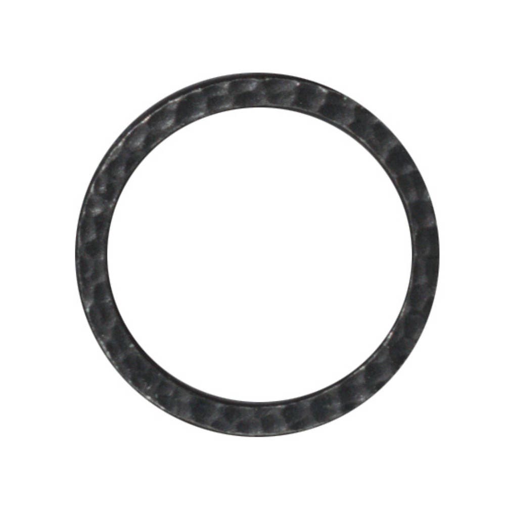 TierraCast 1 Inch Hammertone Ring Link, Black