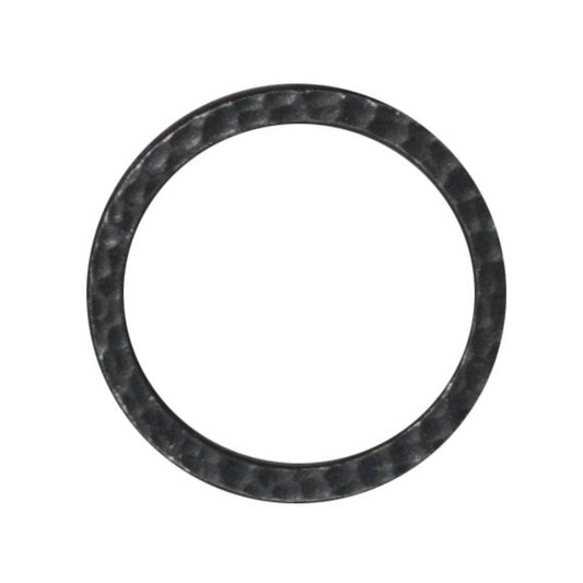 TierraCast 1 Inch Hammertone Ring Link, Black