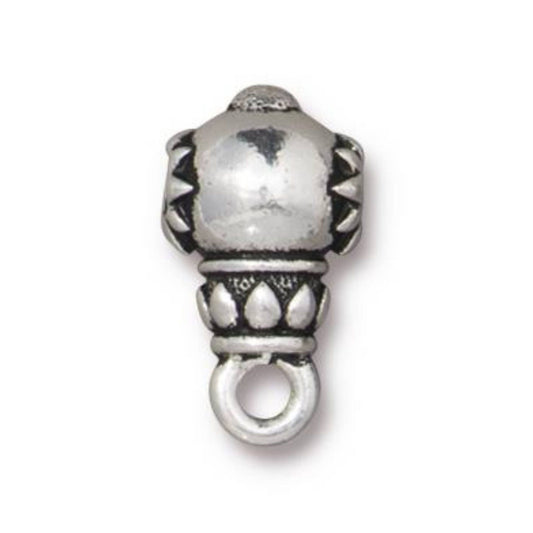 TierraCast Lotus Guru Bead, Antique Silver