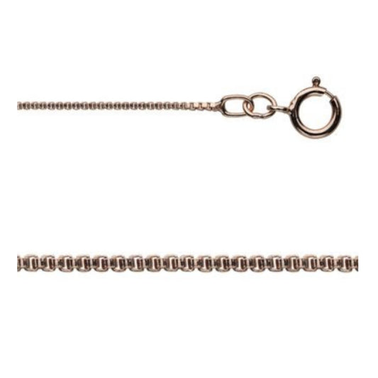 18 Inch 14Kt Rose Gold-filled 0.8mm Box Chain