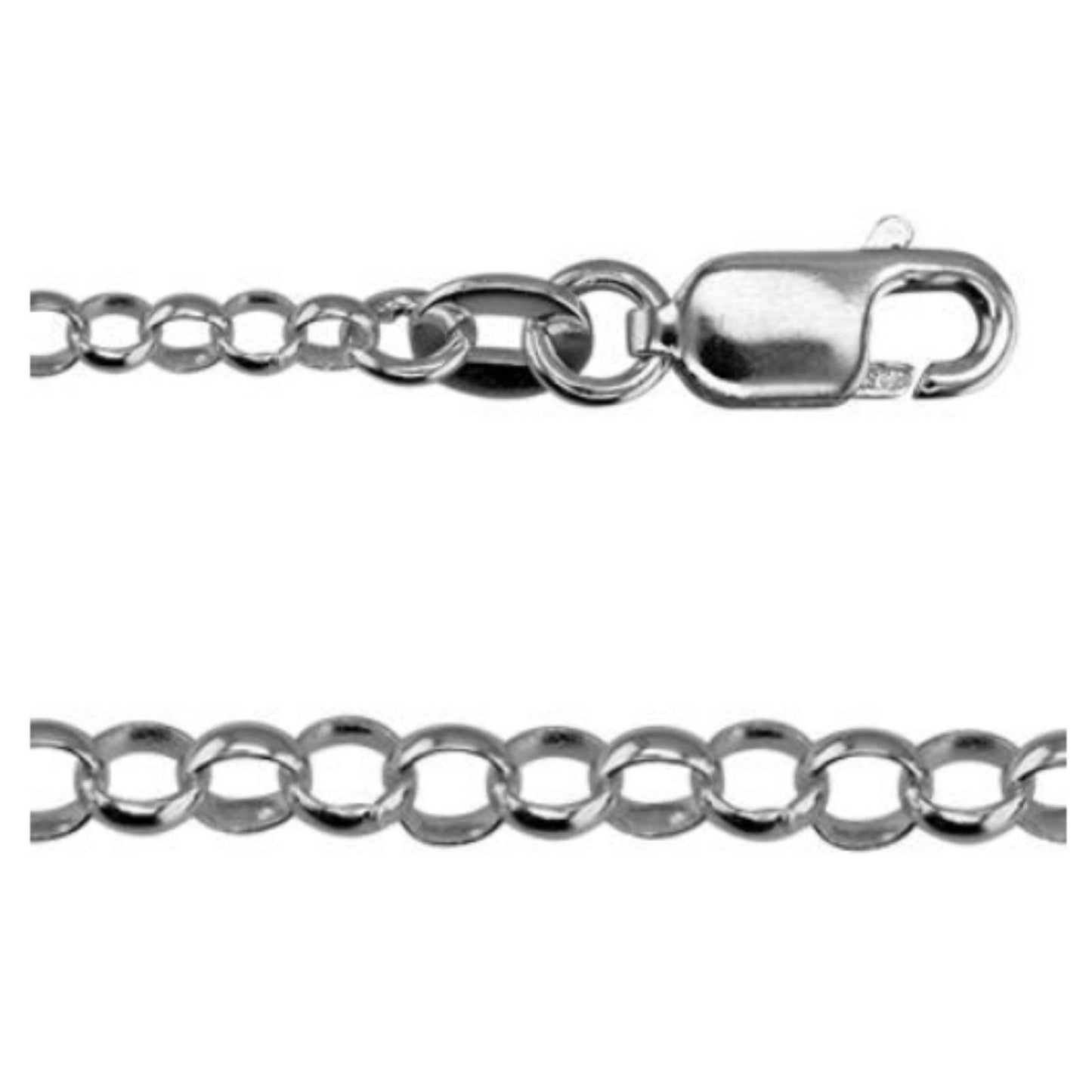 Sterling Silver Rolo Chain, 2.3mm, 16 Inch