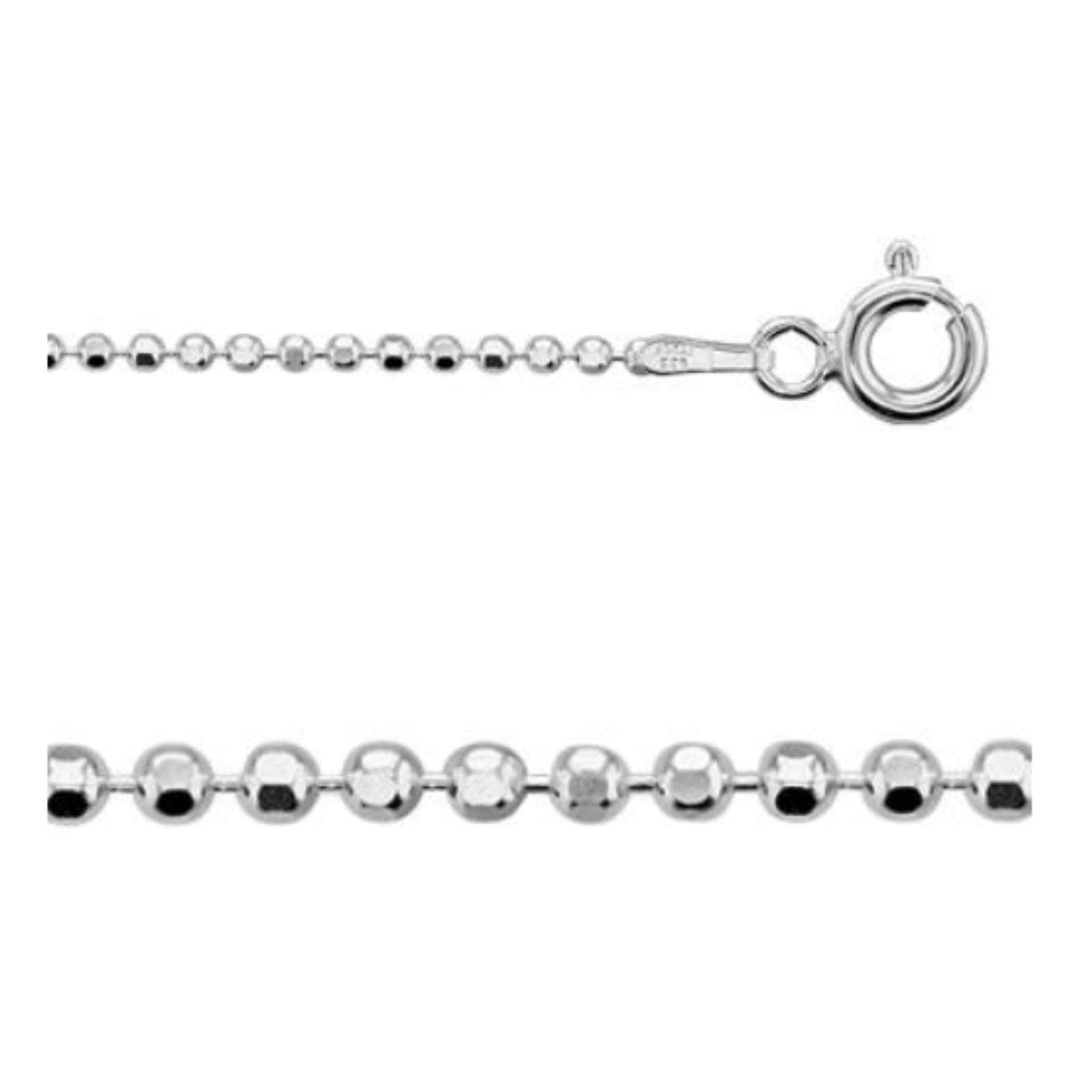20 Inch Diamond Cut Sterling Silver 1.5mm Ball Chain