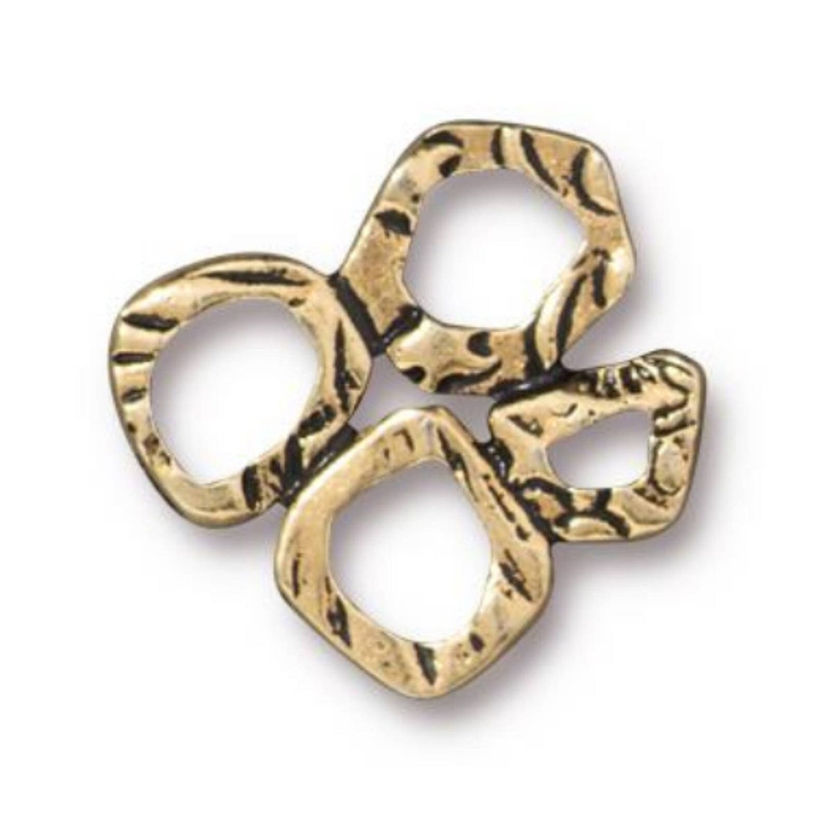 TierraCast Intermix 4 Ring Link, Antique Gold