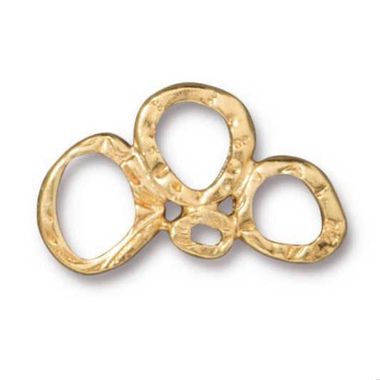 TierraCast Intermix 3 Ring Link, Bright Gold