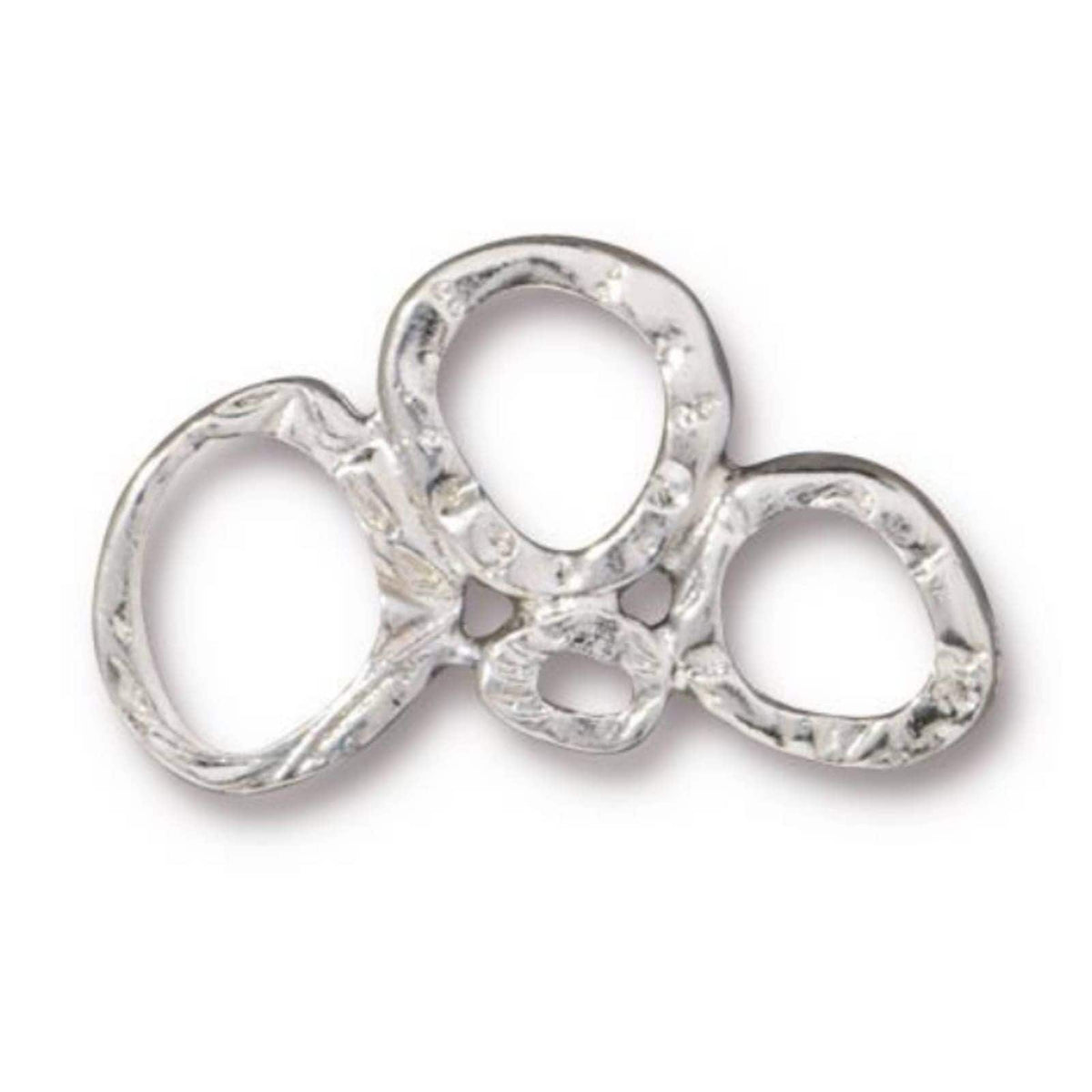 TierraCast Intermix 3 Ring Link, Bright Rhodium