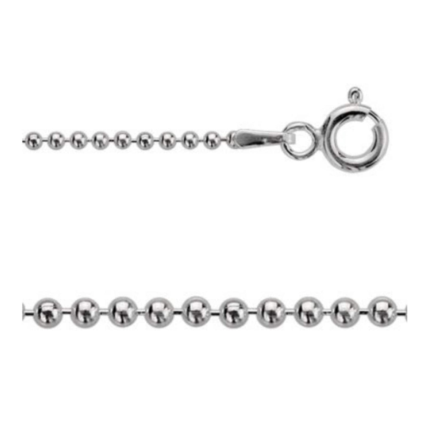 24 Inch Italian Sterling Silver Ball Chain - 1.5mm
