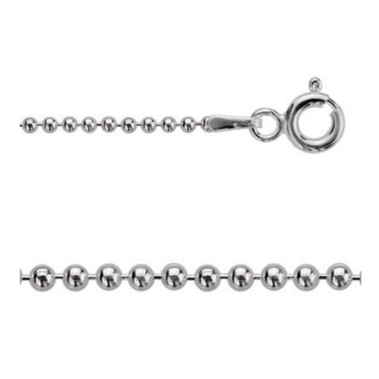 24 Inch Italian Sterling Silver Ball Chain - 1.5mm