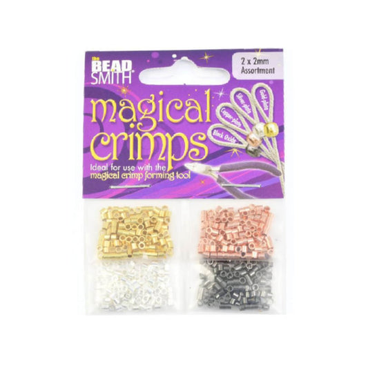 Beadsmith Magical Crimps (500/pkg.) Assortment of 4 Colors, 125 Each Color
