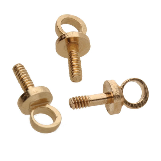 TINY Threaded Bail Pegs Gold Plated 3x7mm Beadsmith (36/pkg.)
