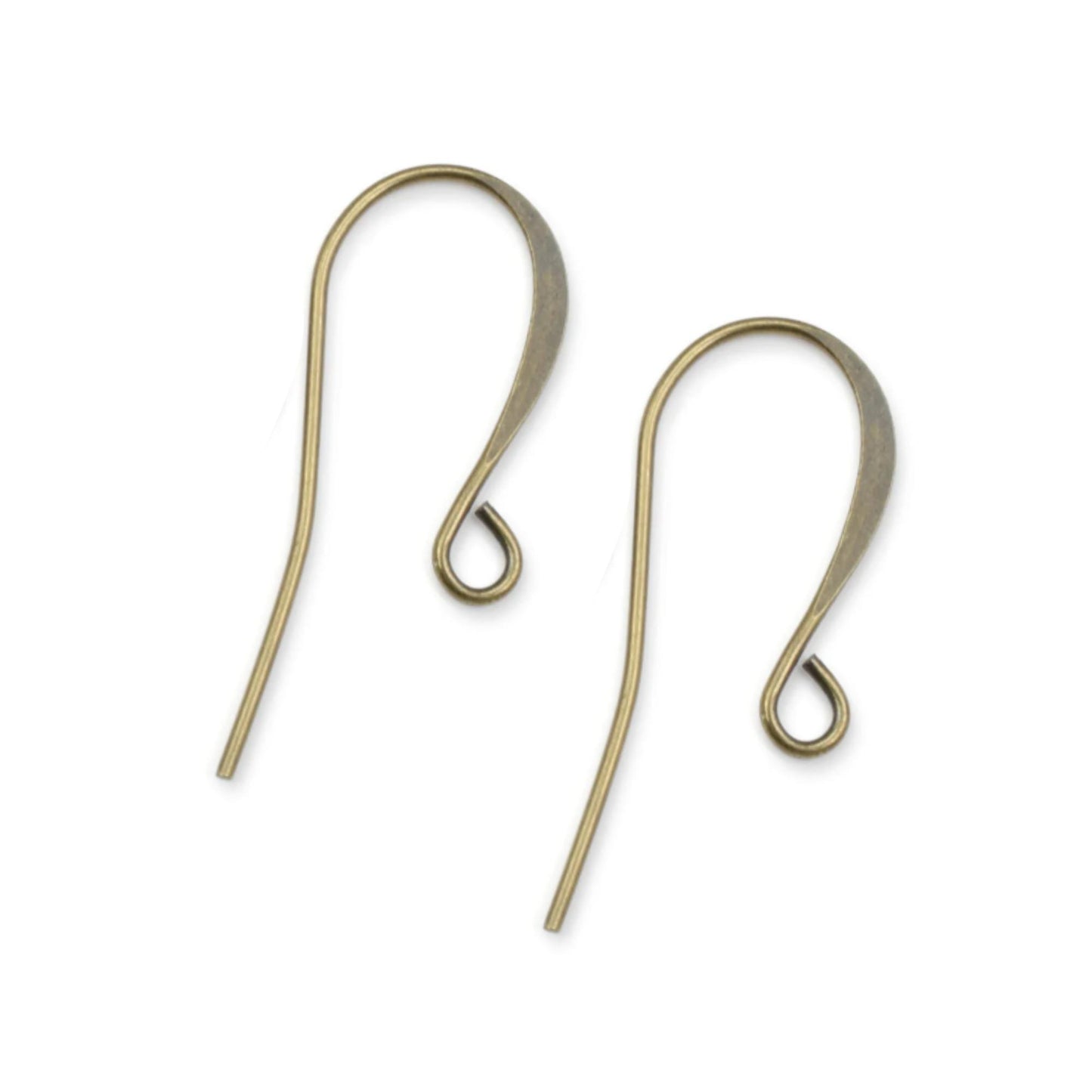 144 Antique Brass Plated Ear Wires, 26mm