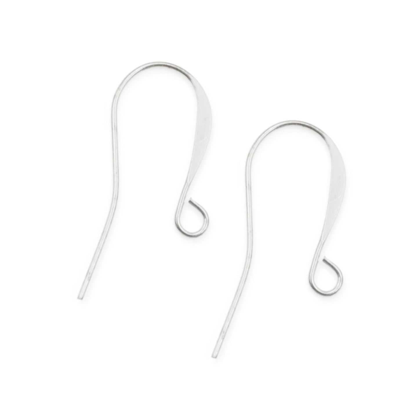 144 Bright Silver Plated French Hook Ear Wires - 26mm