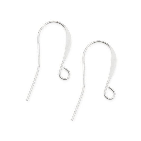 144 Bright Silver Plated French Hook Ear Wires - 26mm