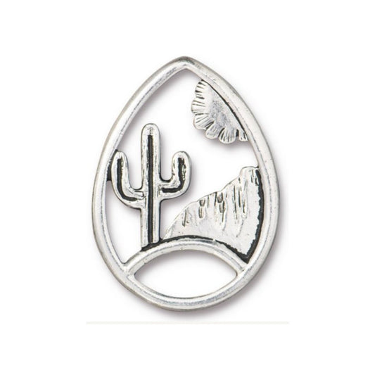 TierraCast Desert Landscape Link, Antique Silver